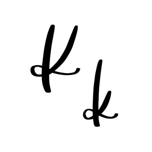 K Letering Calligraphy K: Uppercase, Lowercase, Strokes & Practice