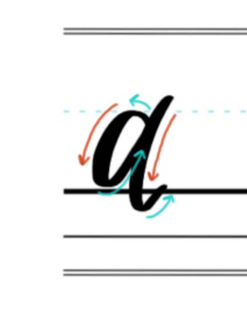 Traceable Calligraphy a Lines