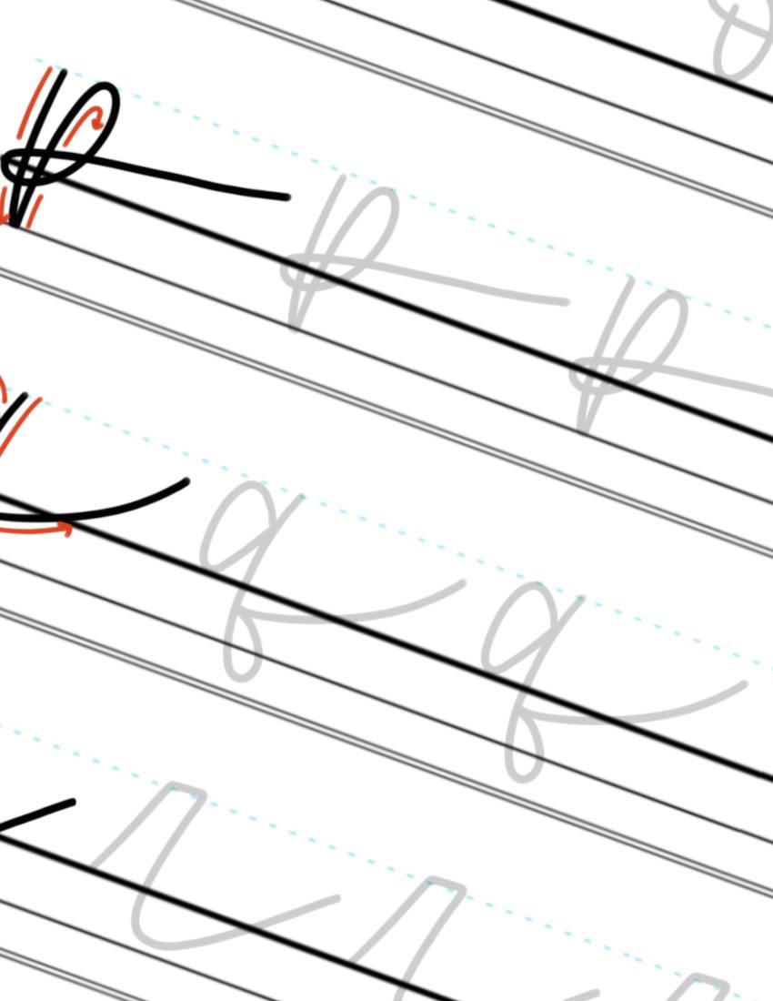 P-Q-R Stretched-Out Hand-Letter Practice