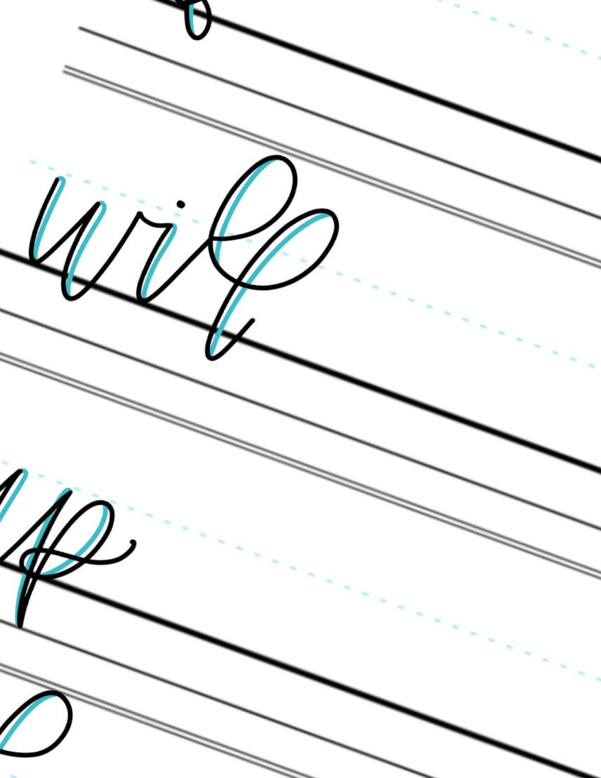 Faux-Calligraphy-Practice-Words-Will
