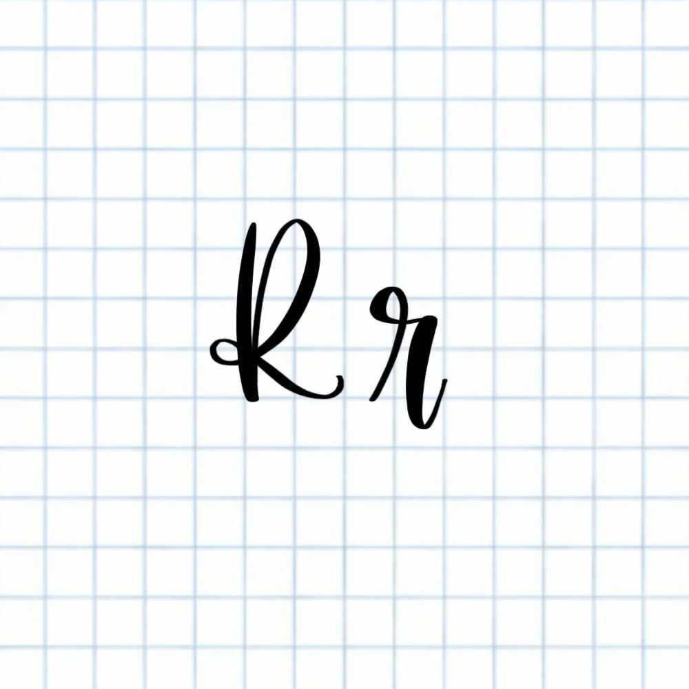 Calligraphy R Hand-Letter Lines
