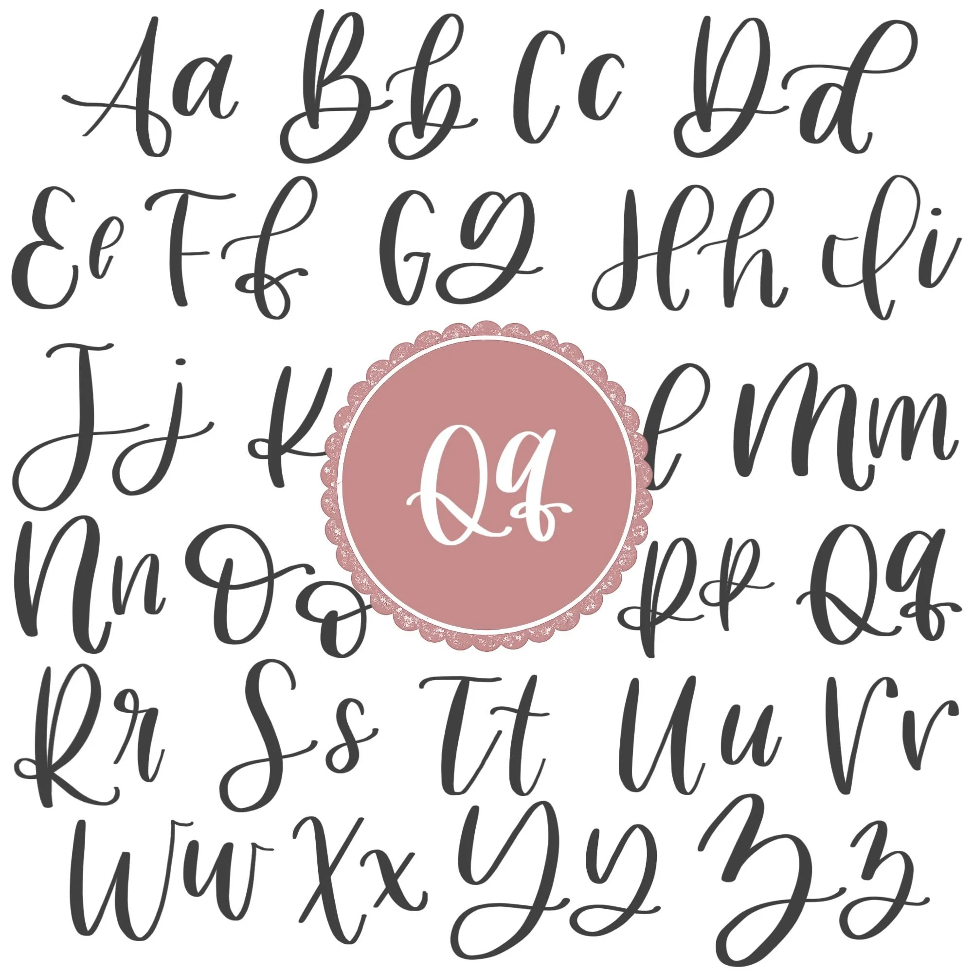 Calligraphy Alphabet Q