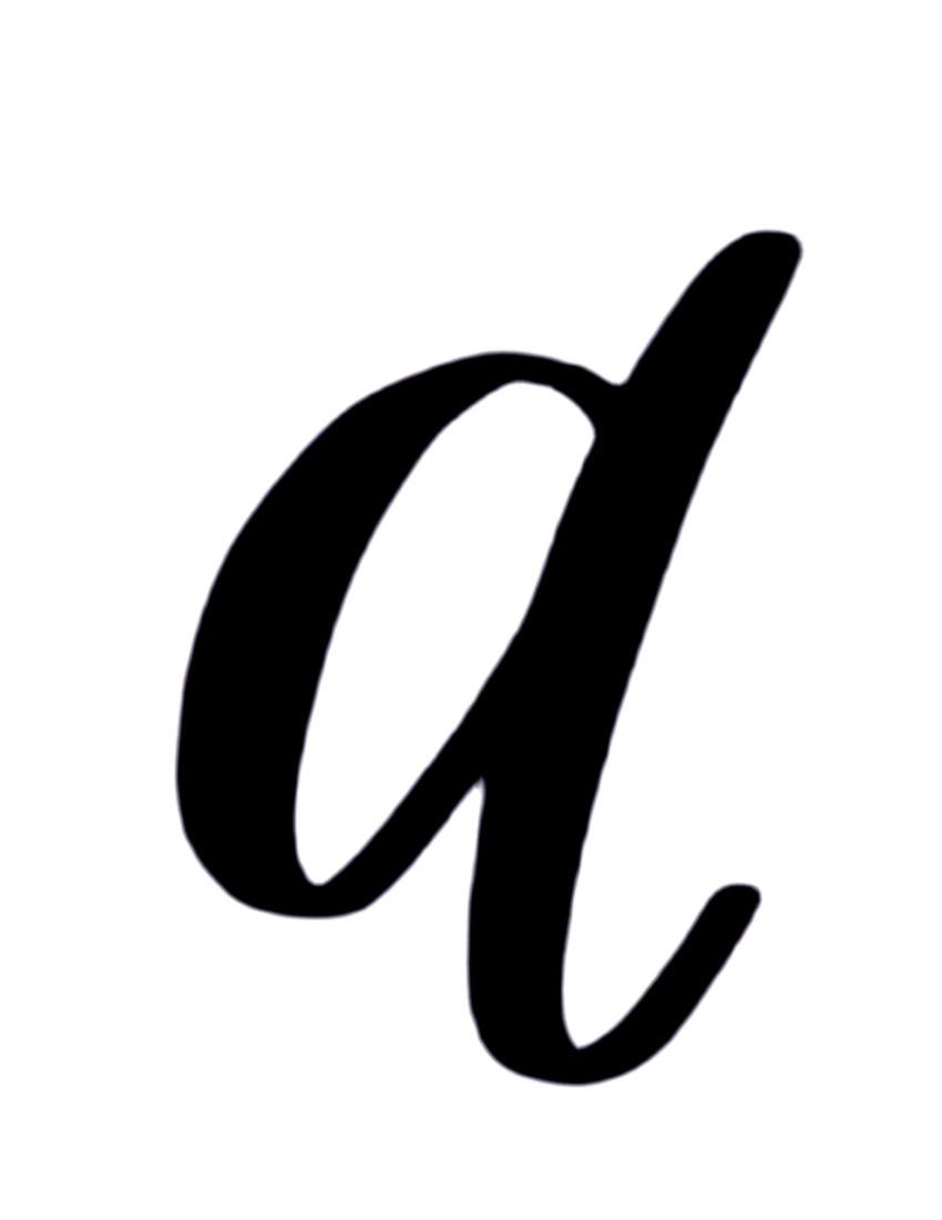 Lowercase Calligraphy Letter a