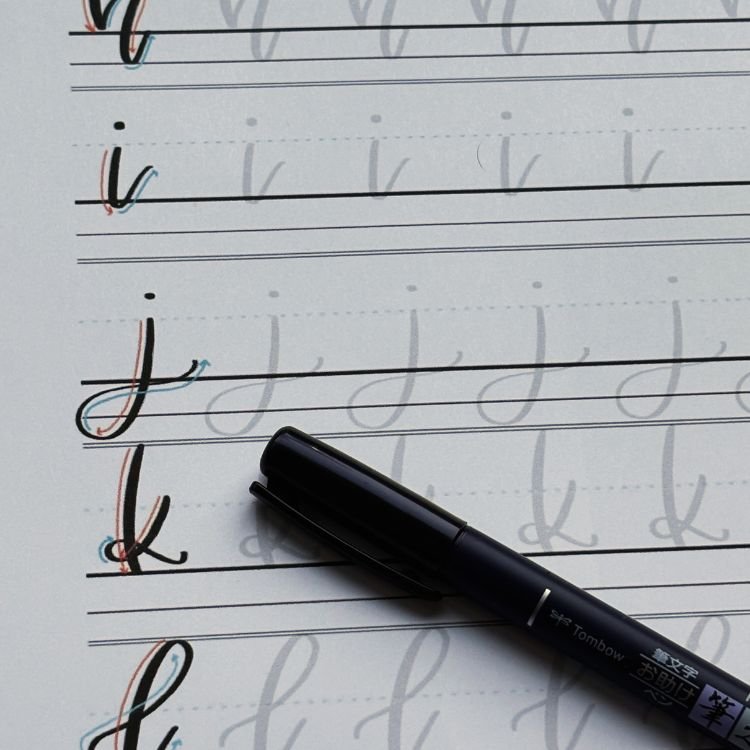 Calligraphy J: Uppercase, Lowercase, Strokes & Practice