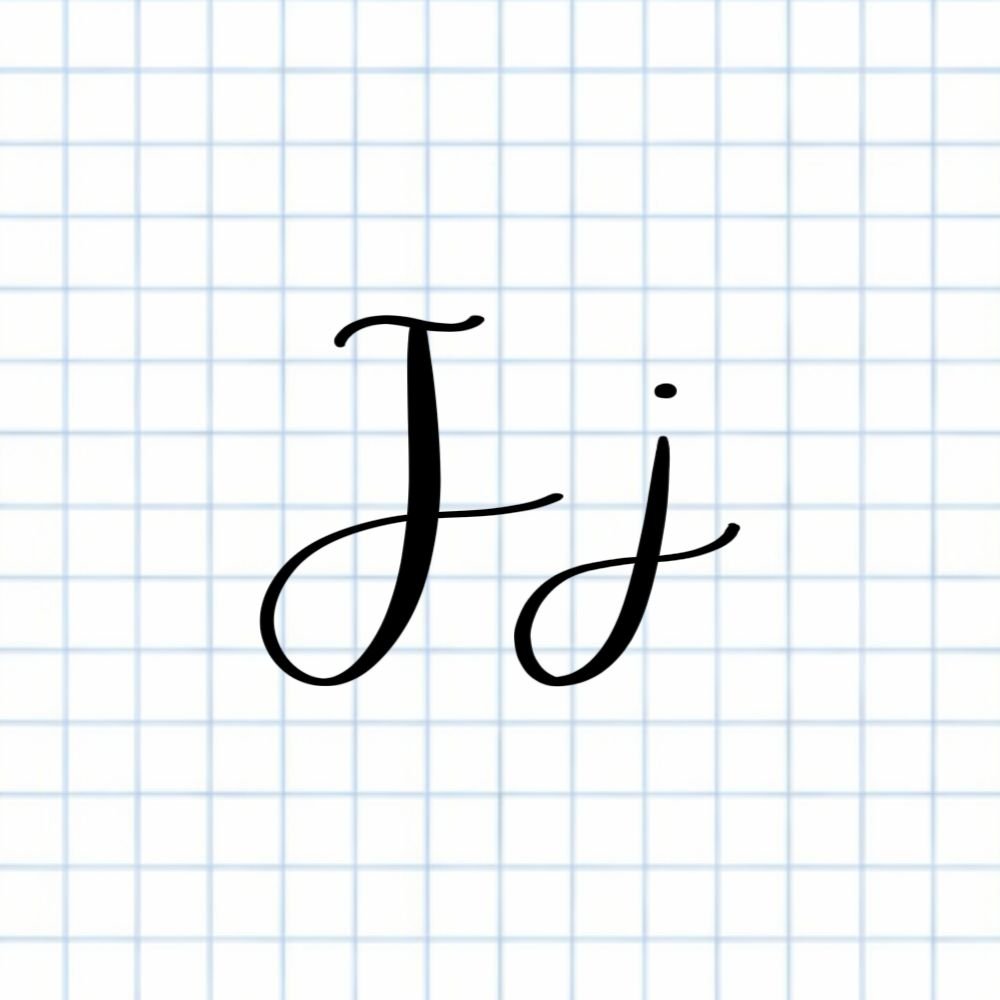 J In Lettering Calligraphy J: Uppercase, Lowercase, Strokes & Practice