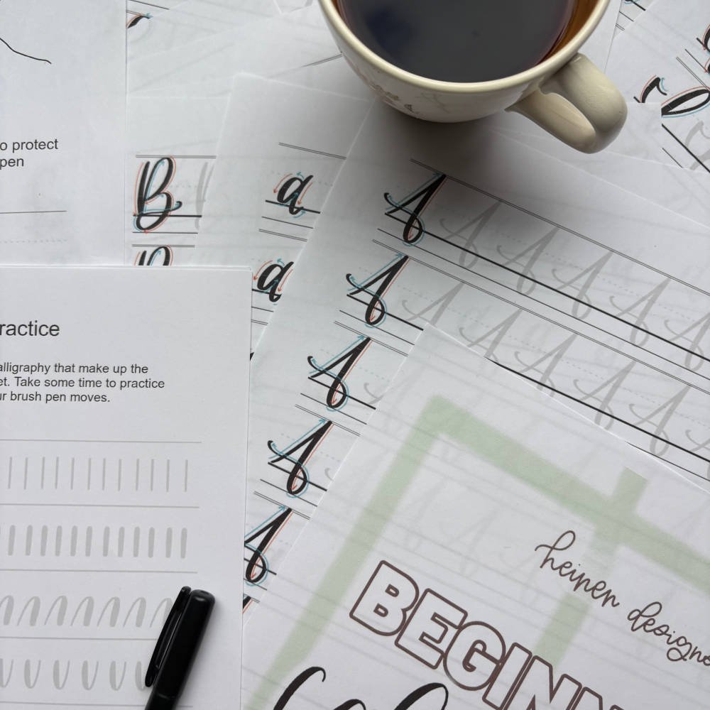 Calligraphy Alphabet Practice Sheets