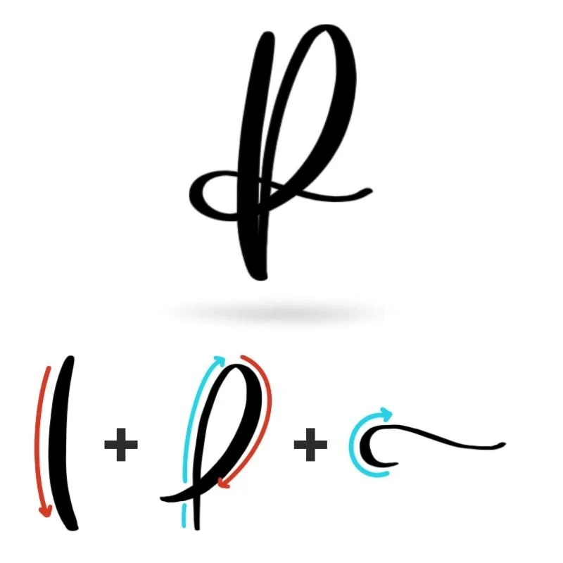 Calligraphy P: Uppercase, Lowercase, Strokes & Practice
