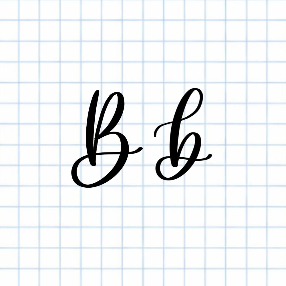 Calligraphy Letter B: Uppercase, Lowercase, Strokes & Practice