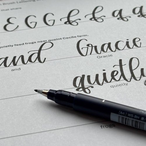 Calligraphy Short Courses Tracing Words Lessons