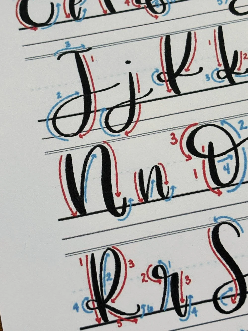 Letter N in Calligraphy