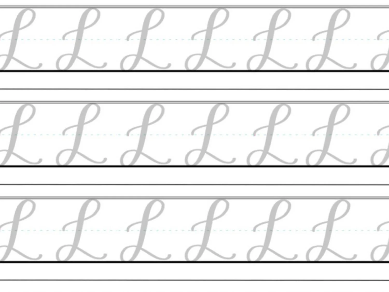 L in Calligraphy Drills