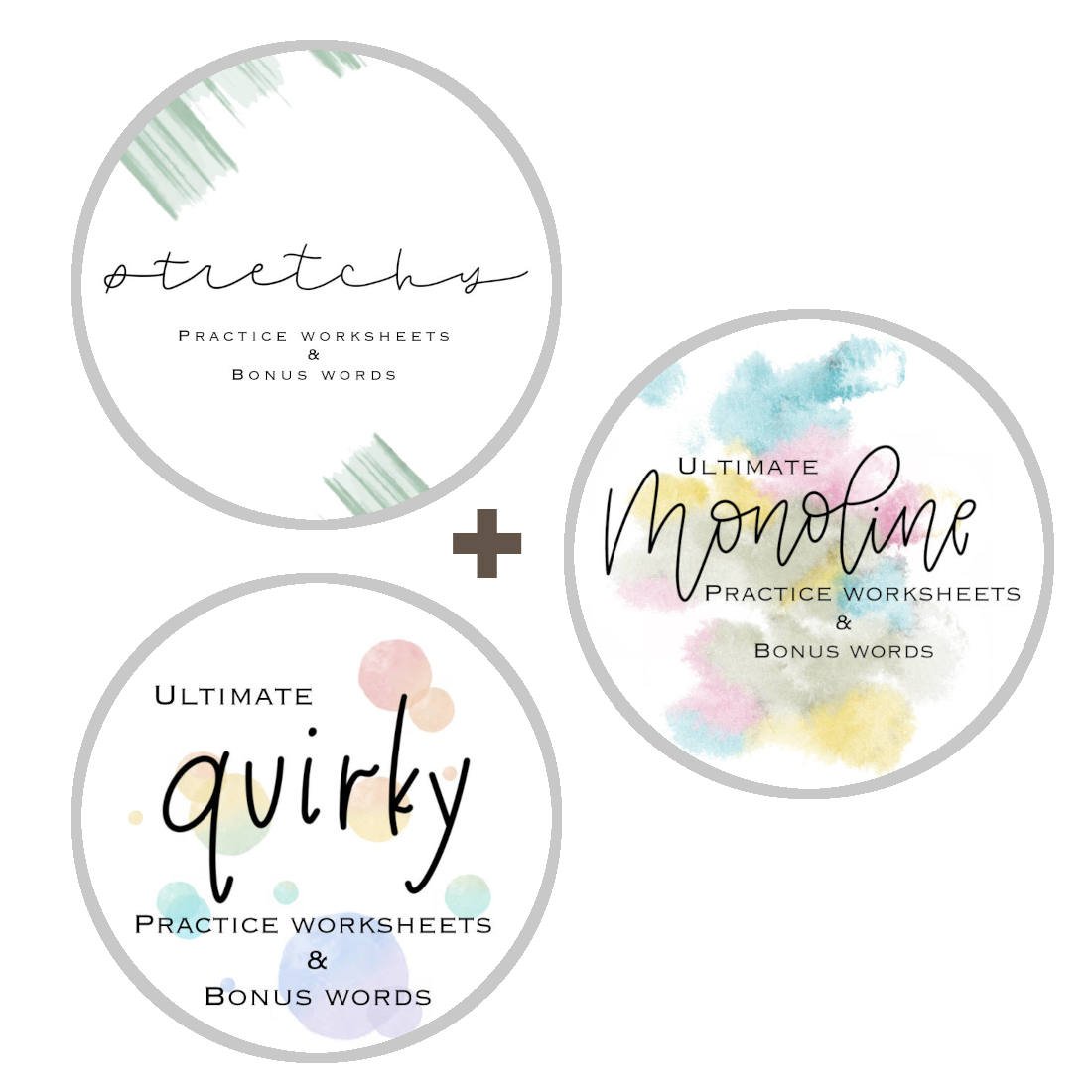 Monoline Stretchy Quirky Calligraphy 3-Pack