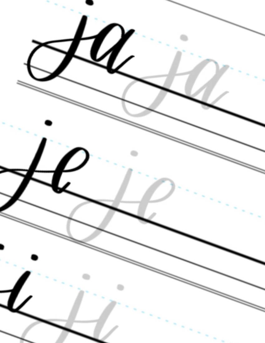 Ultimate Calligraphy Letter Combinations Guide JA JE