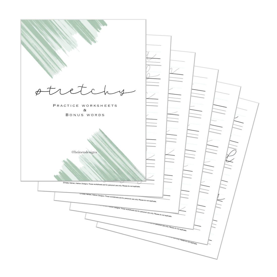 Stretchy Lettering Practice Packet