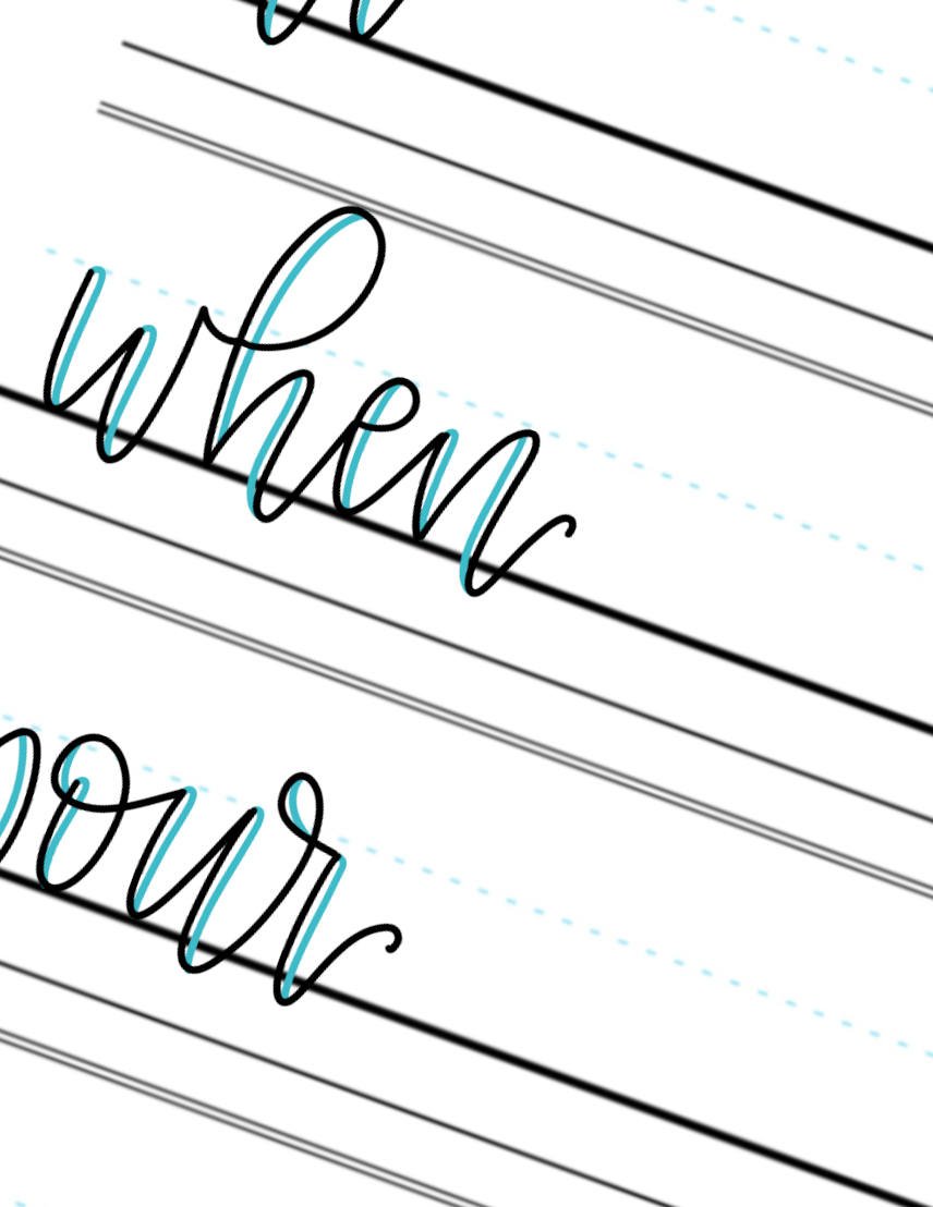Faux-Calligraphy-Practice-Words-When