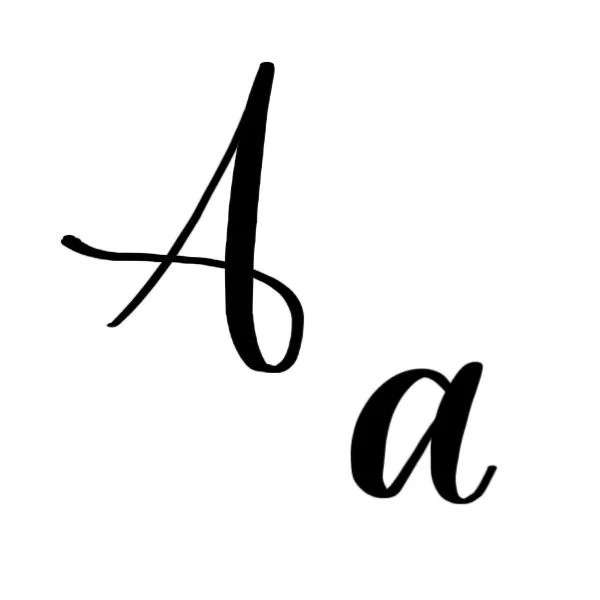 Calligraphy Letter A Upper Lowercase