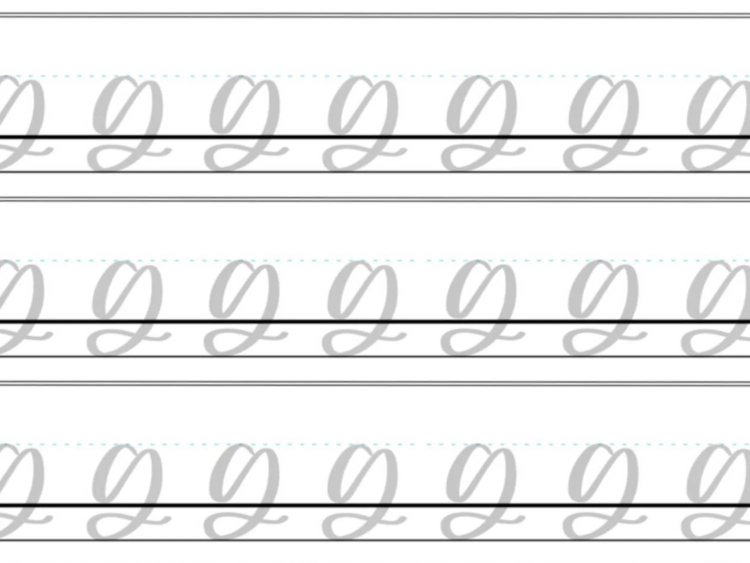 G in Calligraphy Drills