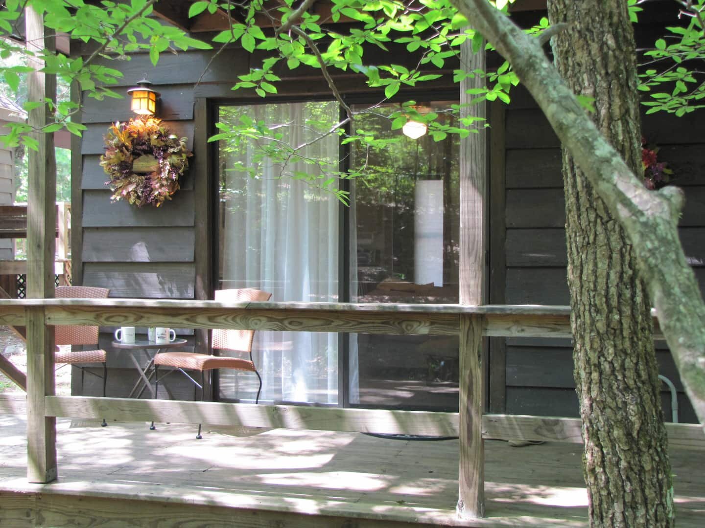 Coffee on the porch with a great view of the forest!.jpeg