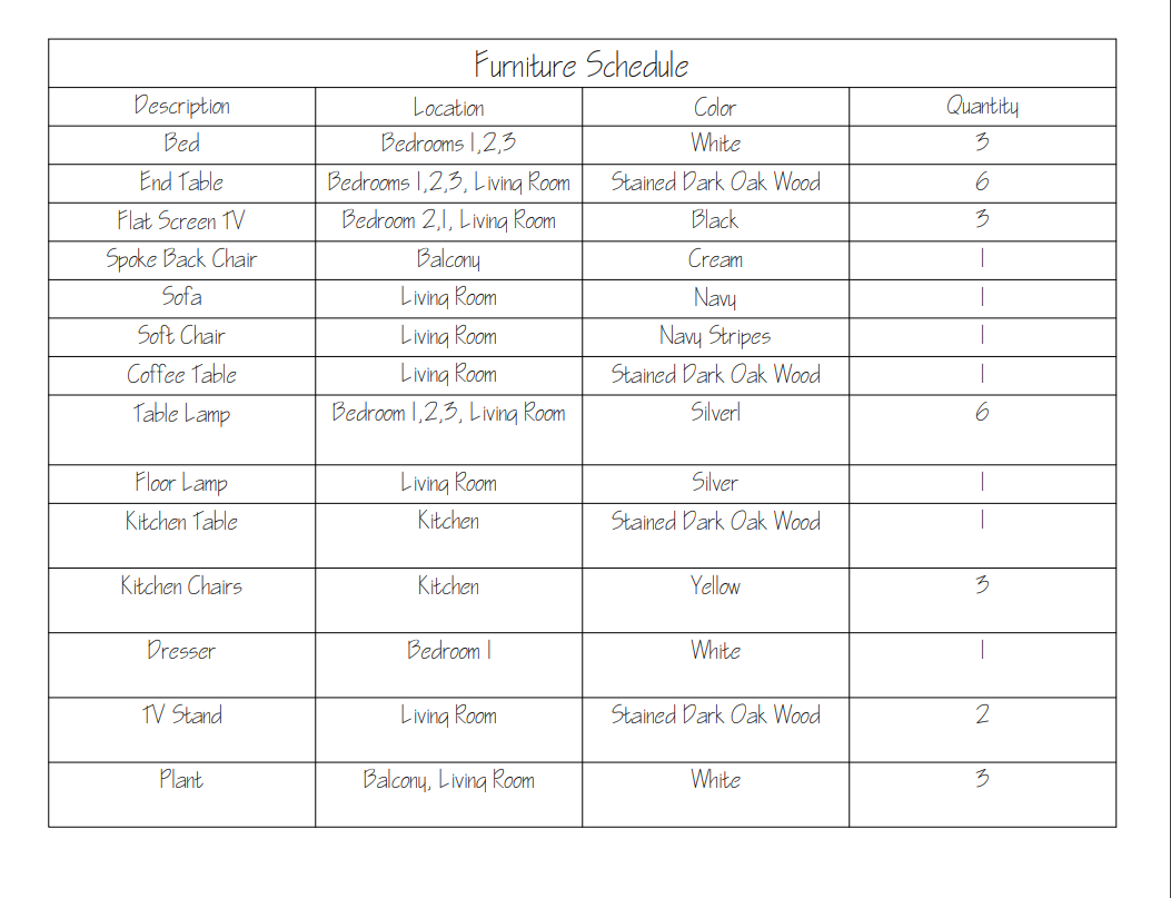 Schedule