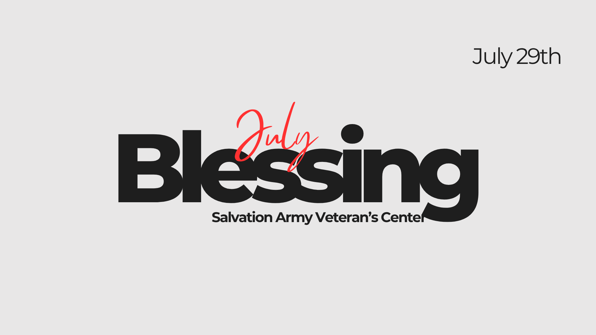 July Blessing - Salvation Army 