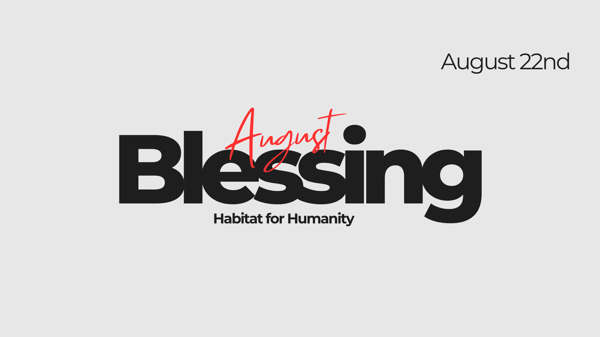 August Blessing 