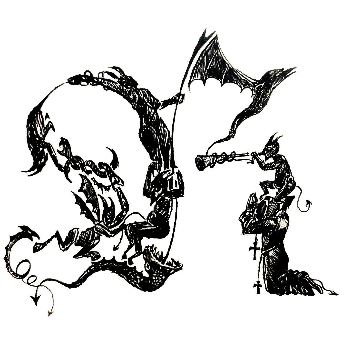 R referencing 𝕬𝖑𝖕𝖍𝖆𝖇𝖊𝖙 𝕯𝖎𝖆𝖇𝖔𝖑𝖎𝖖𝖚𝖊 by Jean Midolle, France, 1835 〰️🖋️

Last photo for size reference. 

#calligraphy #cadel #blacklettercalligraphy #blackletter #typedesign #lettering #letterforms #gothic #gothicstyle #calligrapher 