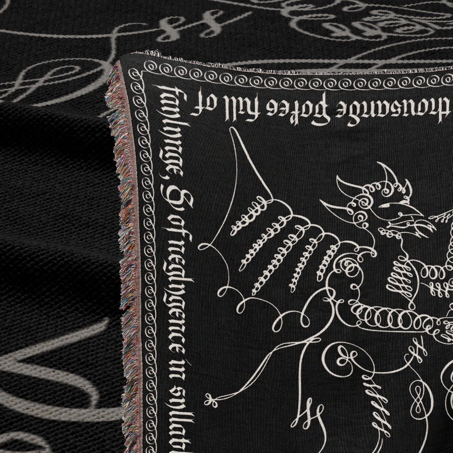 Finally brought my Titivillus blanket to the real world! 
PRE ORDER STARTS TODAY! link in bio!

An ode to the patron demon of scribes Titivillus, who is to blame for all of your typos, improper grammar, and spilled ink. This blanket features a origin