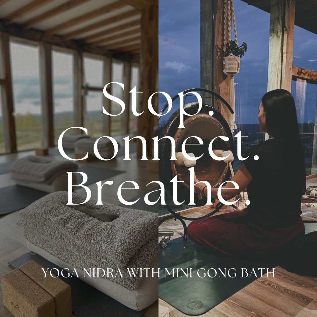 STOP. CONNECT. BREATHE. YOGA NIDRA with MINI GONG BATH - FRIDAY 12th APRIL

Take time to Stop. Connect. Breathe. with Rowena's enriching and deeply nourishing workshop. Two precious hours of gentle movement and rest to soothe the mind and body. 

The