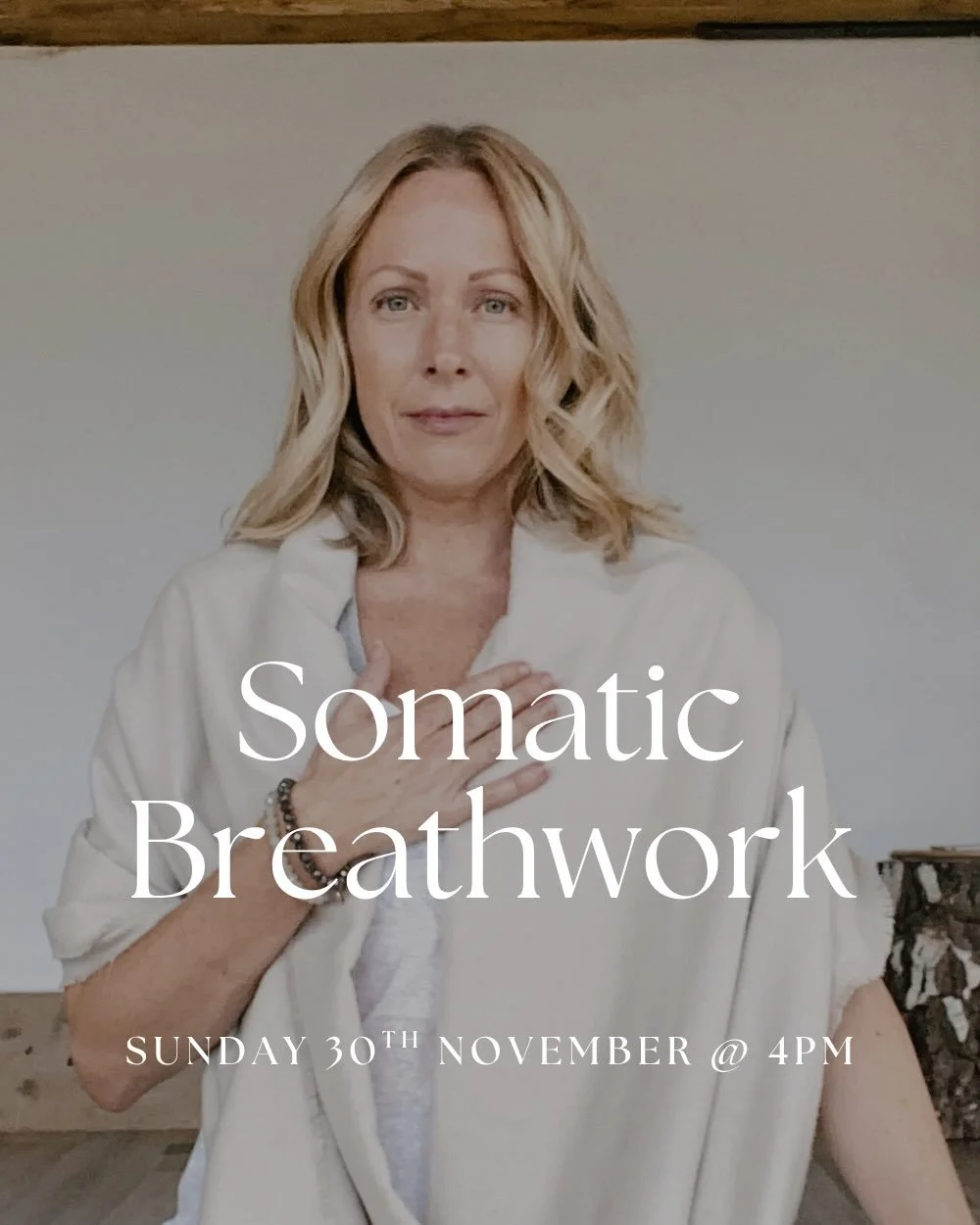 Join @nataliechaponnel for a therapeutic breathwork experience that unites mind, body and soul into one integrated field of healing. 

By combining conscious breath control with body-based awareness, this practice invites you to release stress, disso