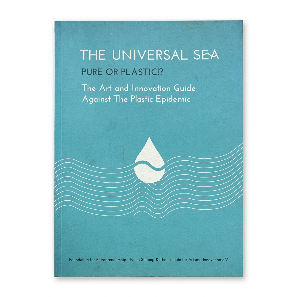 Cover of The Universal Sea: Pure or Plastic?!, an environmental art publication featuring Marjorie Chau.