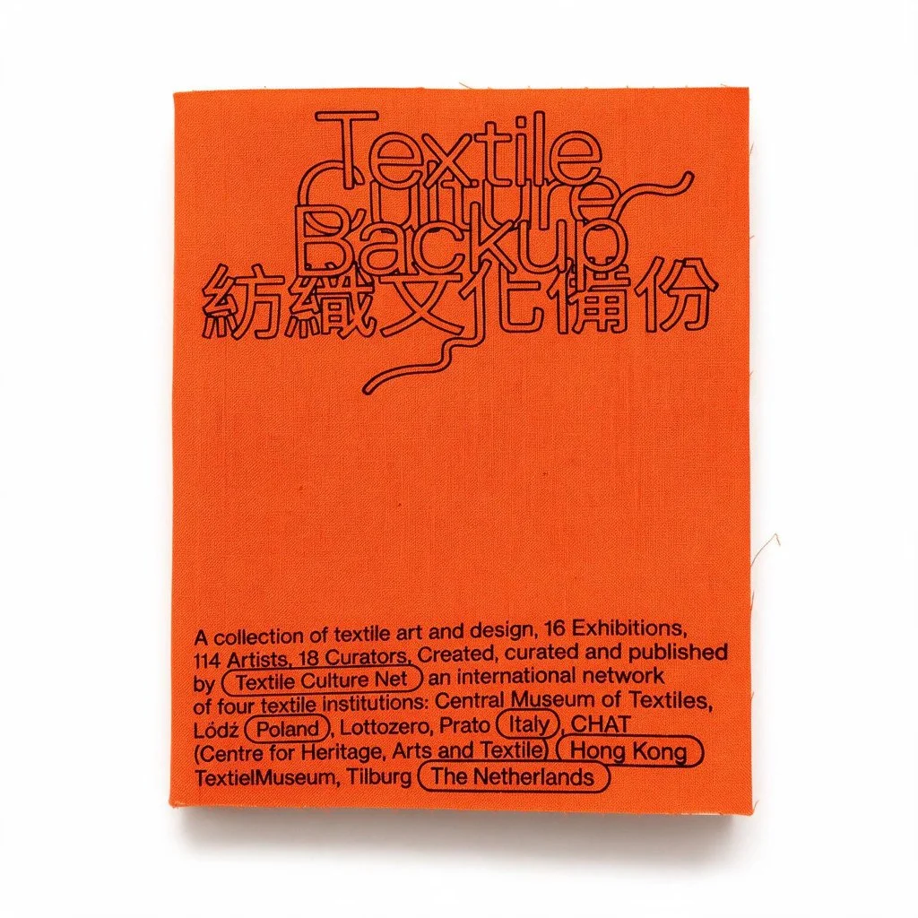 Cover of Textile Culture Back Up, an international textile art publication featuring work by Marjorie Chau.