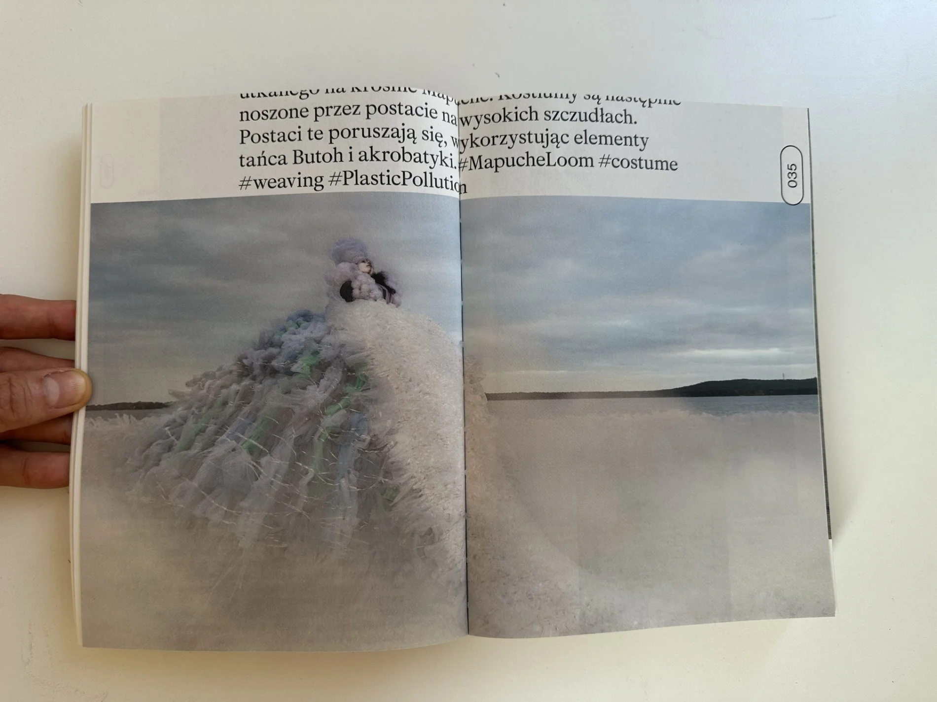 Textile Culture Back Up publication spread introducing the oceanic context of Marjorie Chau’s Caleuche project.