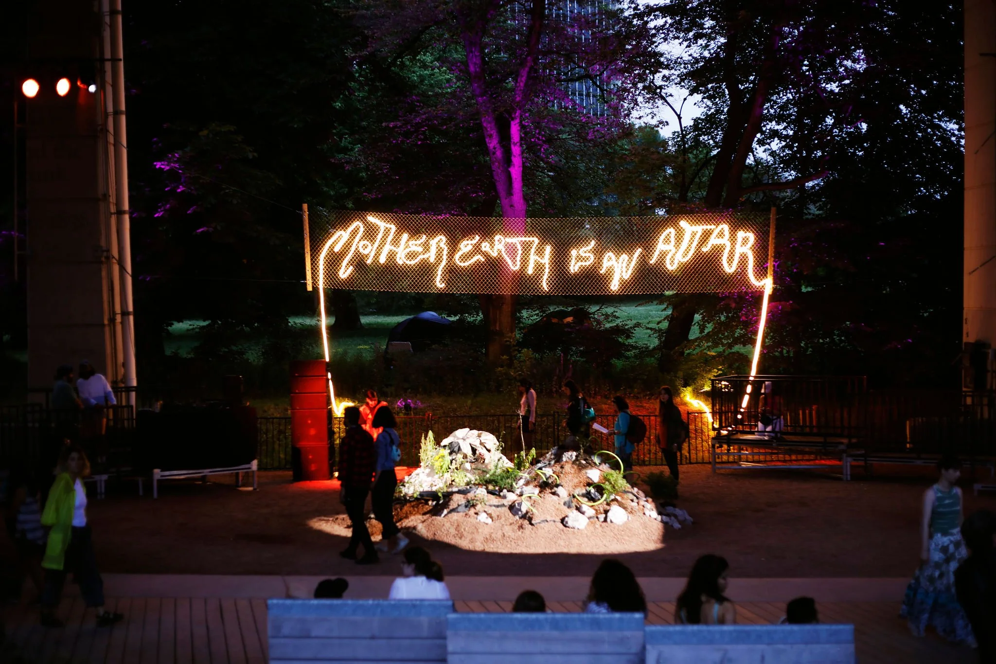 Earth Dreams by Nocturnal Medicine at The Bentway Conservancy. Photo by Ruzter Media. 2023.