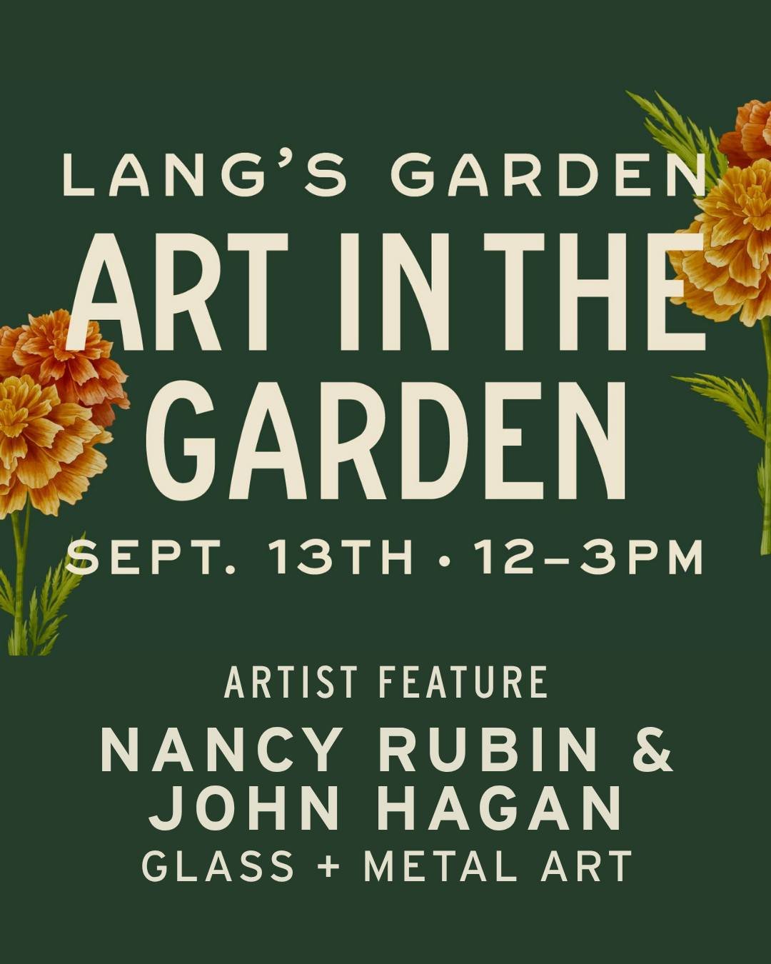 AITG '26 ARTIST FEATURE 💐
Nancy Rubin &amp; John Hagan

Nancy Rubin &amp; John Hagan are passionate garden artists! All of the products that they make are from reclaimed objects, mostly from glass and metal. 

Art in the Garden &bull; Sept 13th &bul