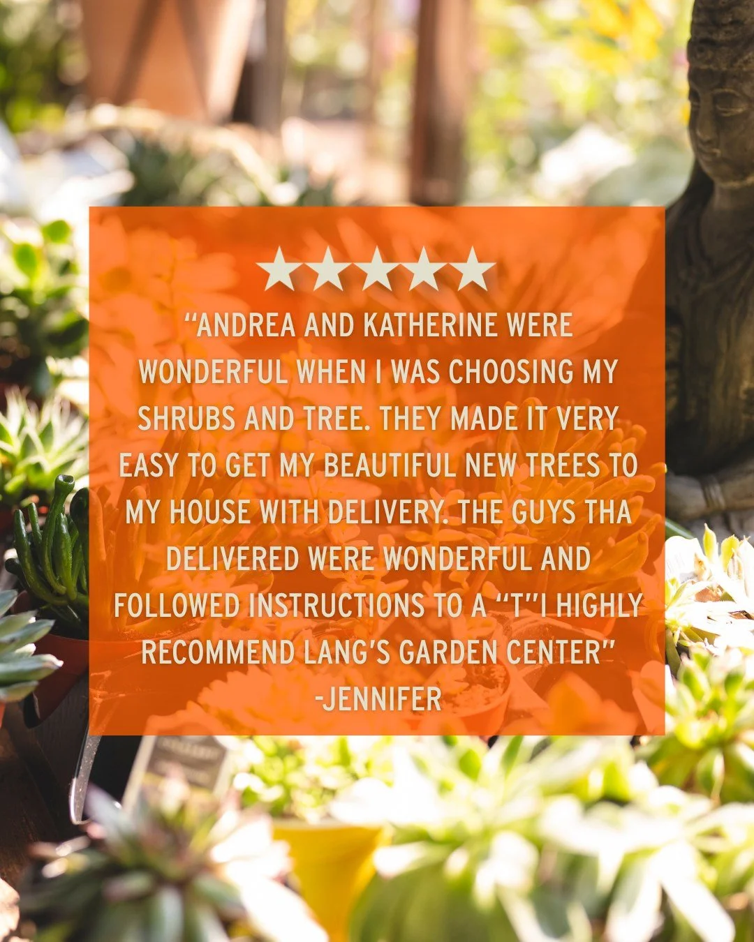 We're there for your garden transformation every step of the way! From choosing the best plants to getting them in the ground, you can count on us.

Thanks for the great feedback, Jennifer! 🧡

Schedule a free garden consult to map out your space, an