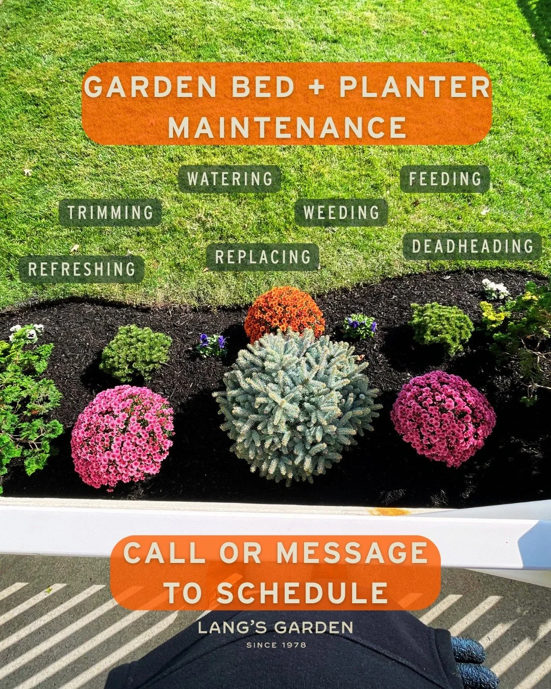 Now scheduling fall maintenance appointments! 🧡

Get your beds &amp; planters ready for the fall season. Call or message to schedule your visit today!

📍 Lang's Garden Center - 2020 West Ave, Linwood
📞 (609) 927-6283
🕐 Open Mon to Sat 8am-5pm | S