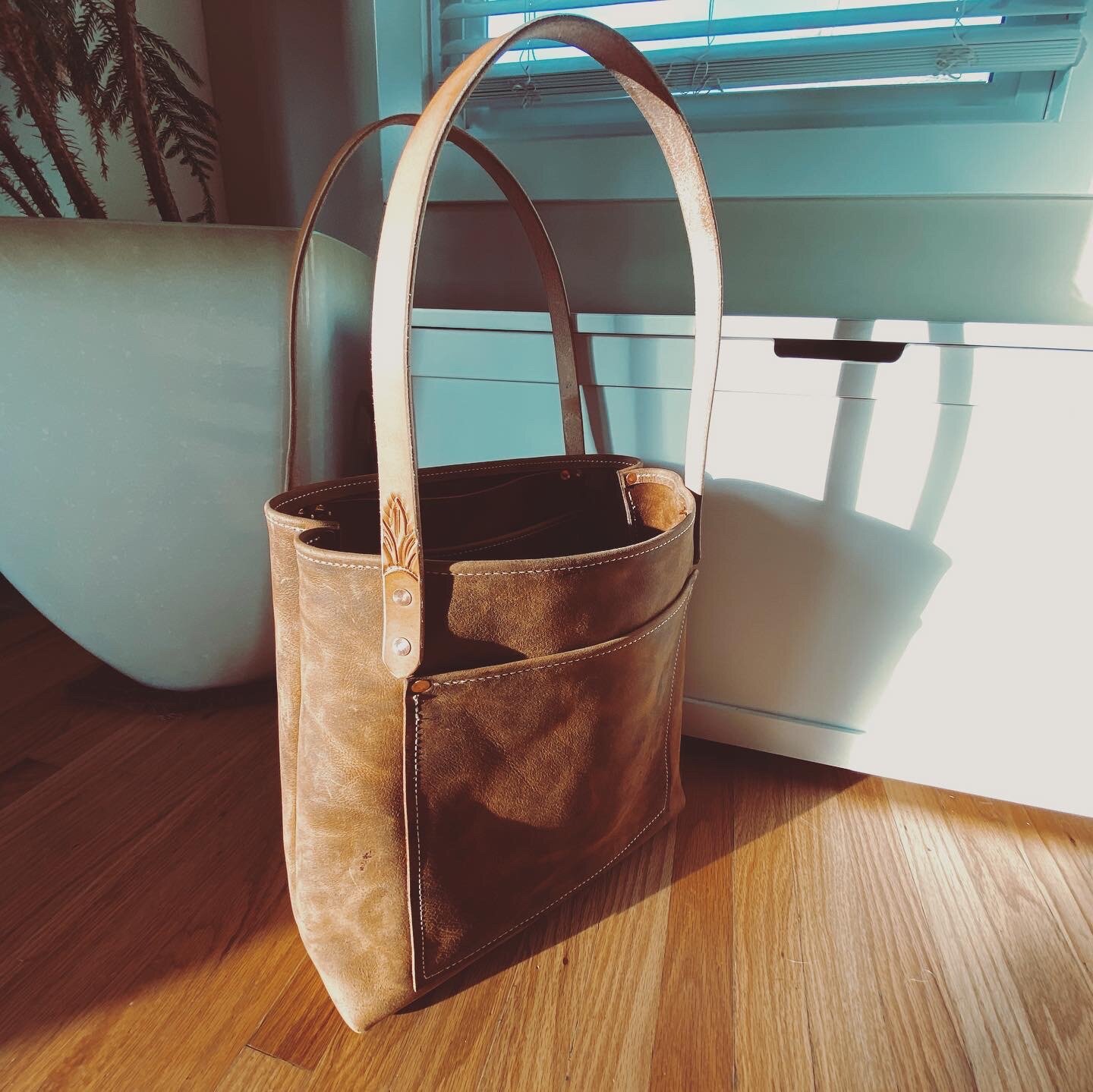 Simple Tote in Medium Water Buffalo