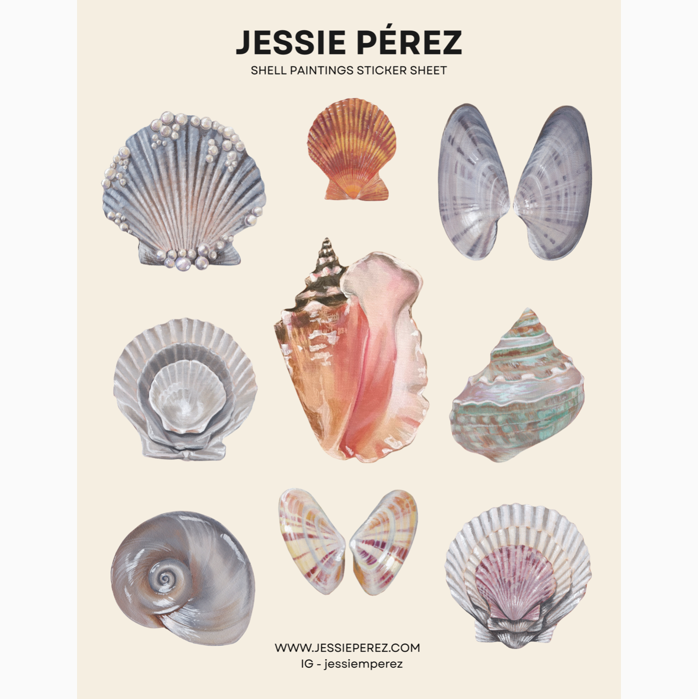 Shell Sticker Sheet