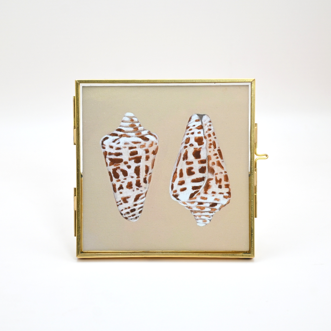 ♡ Golden ♡ - brass/glass frame