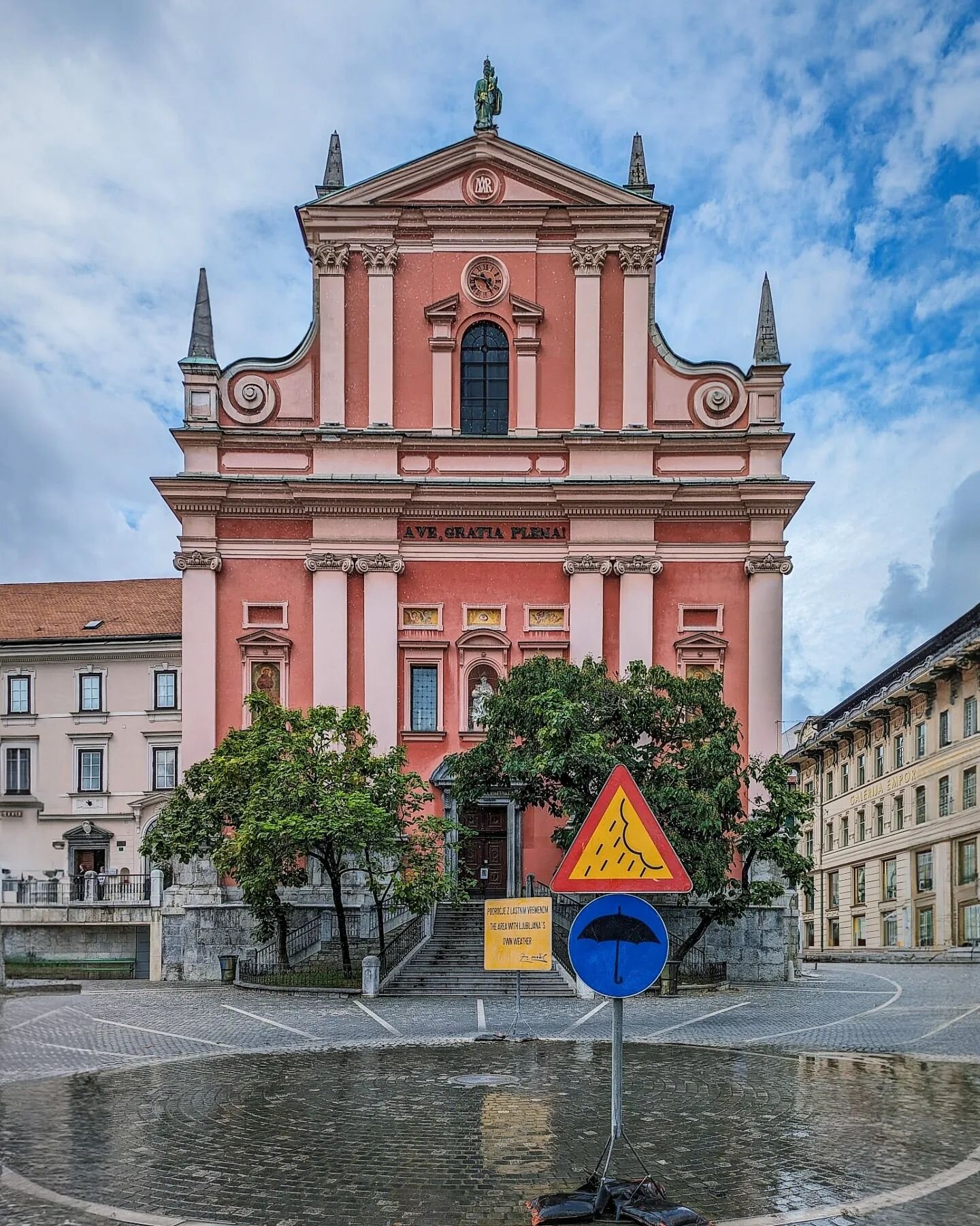 Franciscan Church of the Annunciation
&quot;The Area with Ljubljana's Own Weather&quot;

#ljubljana #slovenia #church #art #artinstallation #weather #rain
