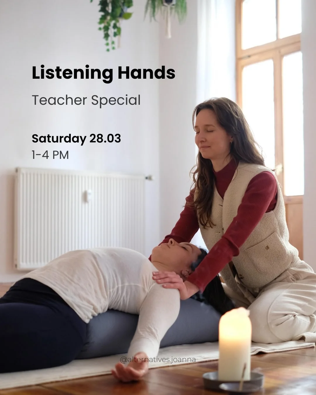 ✨ As promised, we are back with a teacher special!

If you are curious to explore the world of touch and offer this gift to your students, with respect and care, join me on the 28th of March for a 3-hour workshop 💆🏻&zwj;♀️ at the beautiful @boarest