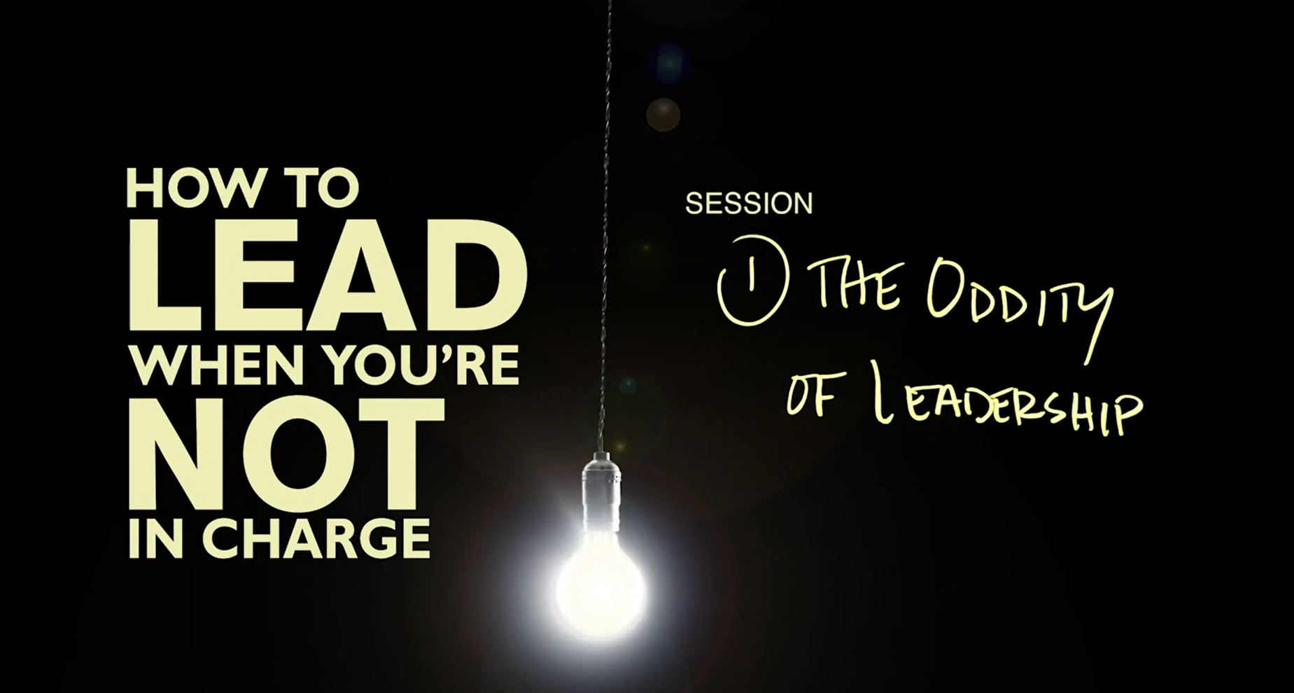 The Oddity of Leadership - How to Lead When You're Not in Charge