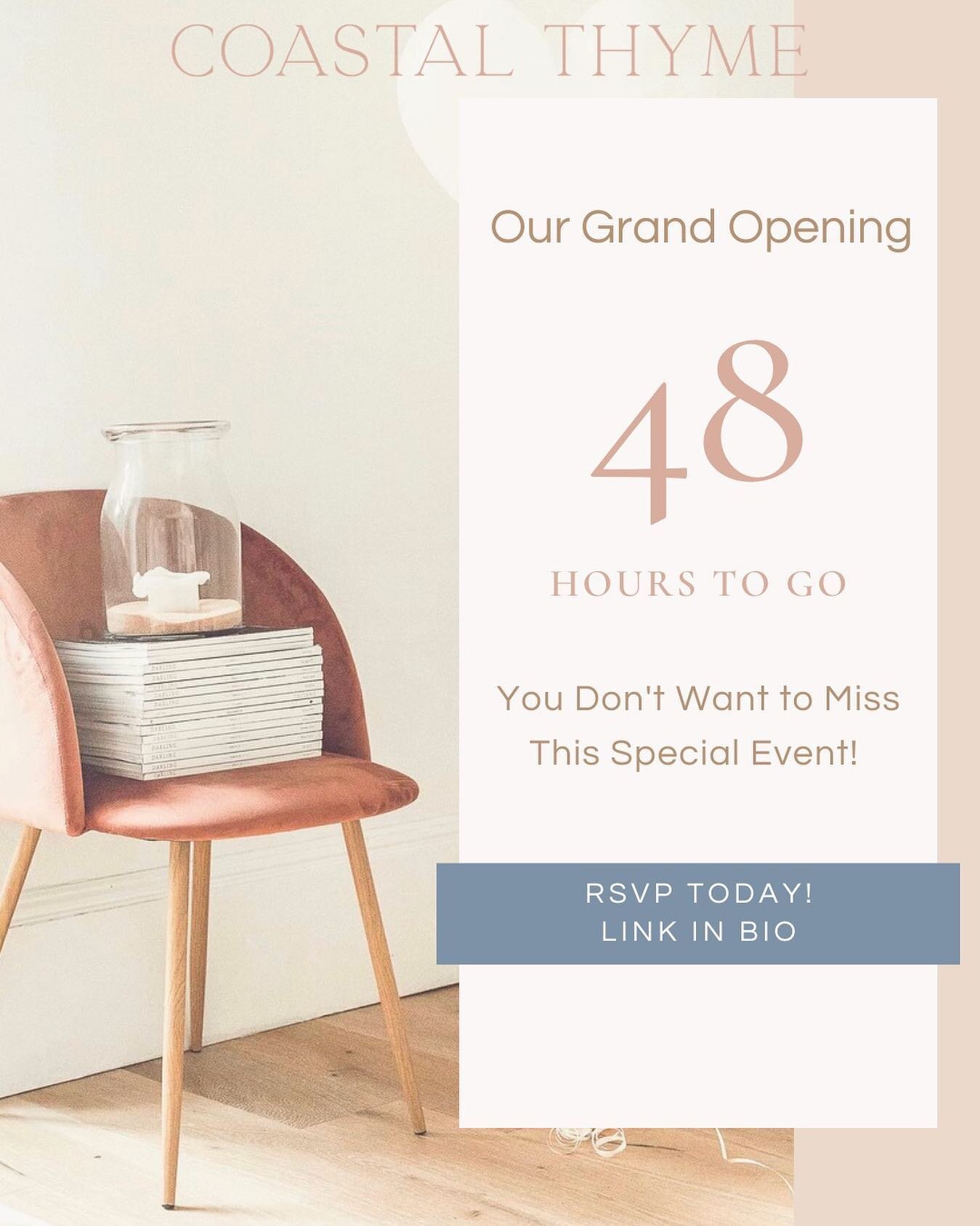 The Countdown is ON! ⏰✨

Only 48 hours to go!! Who&rsquo;s getting excited?! 🤩

Things are coming together beautifully and we cannot celebrate our soothing, healing space with all of you! 💕

See you in 48 hours (or less 😉)
