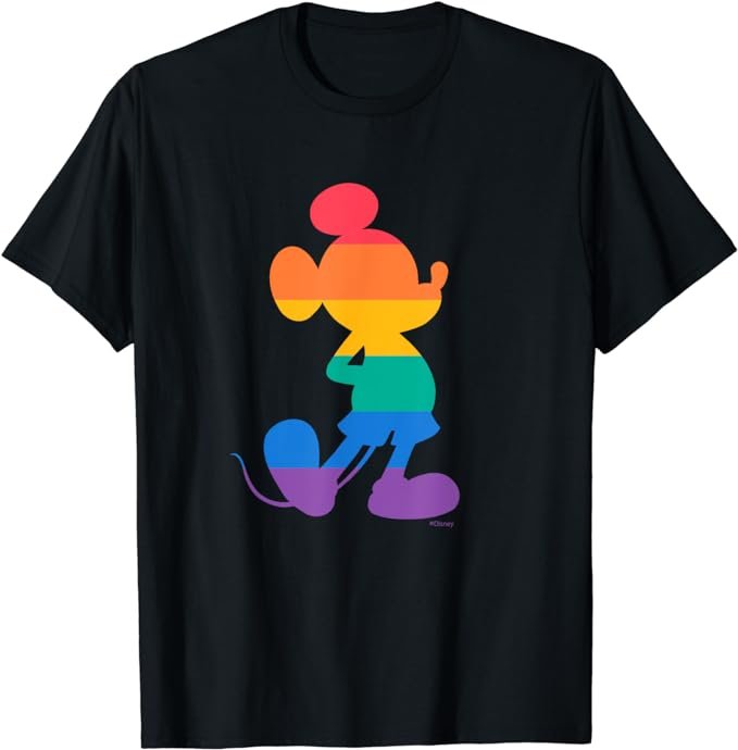 Disney Mickey Mouse Pride Classic Pose Rainbow Icon T-Shirt