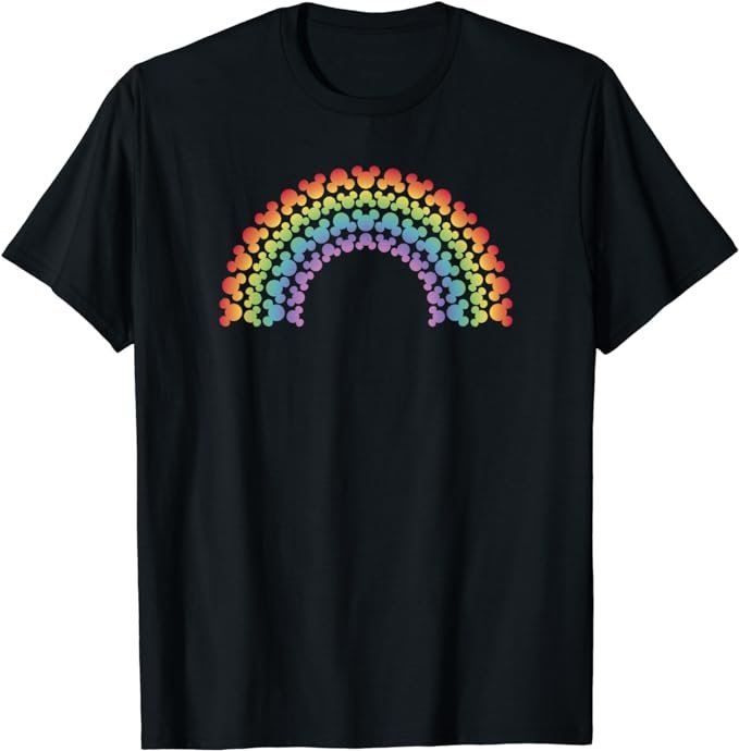 Disney Mickey &amp; Friends Mickey Silhouette Rainbow Pride T-Shirt