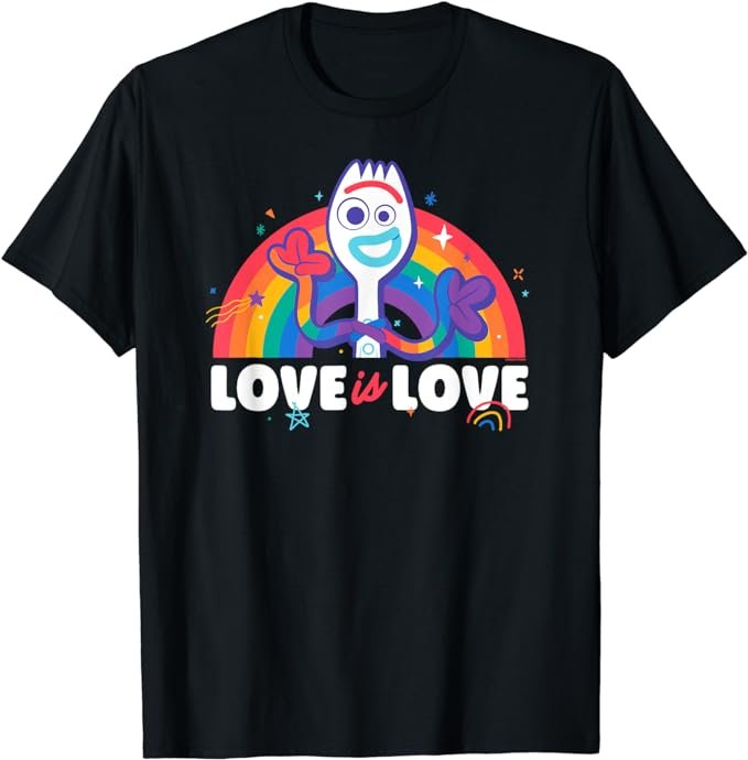 Disney &amp; Pixar’s Toy Story Forky Love for All Rainbow Pride T-Shirt