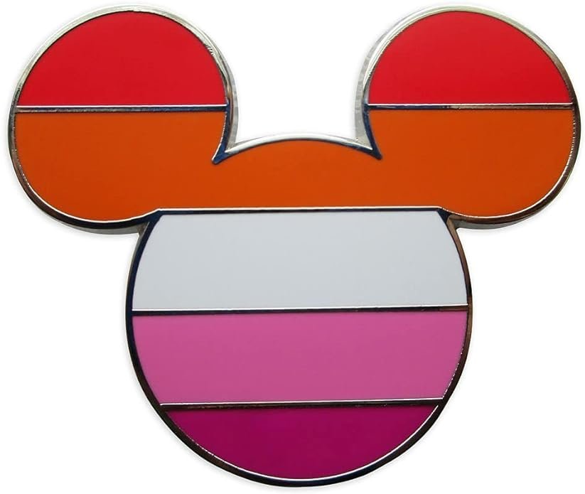 Disney Pride Collection Mickey Mouse Icon Pin - Lesbian Flag