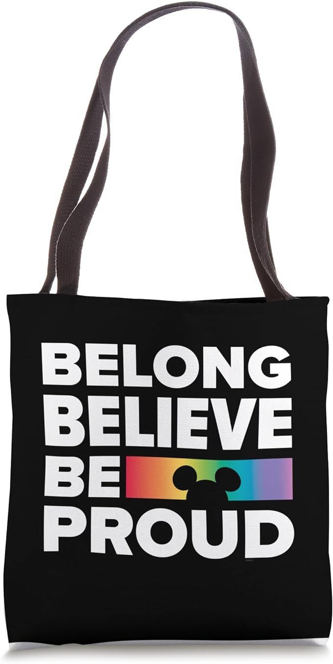Disney Belong Believe Be Proud Pride Tote Bag