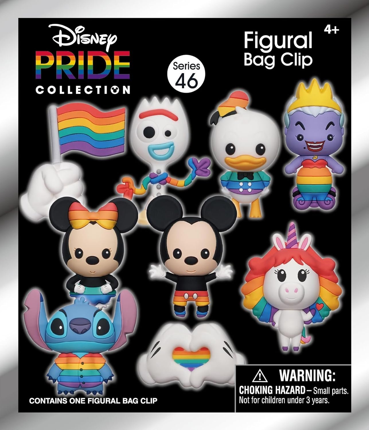 Disney Pride Rainbow 3D Foam Bag Clip, Series 46