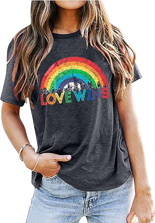 Love Wins Shirt for Women Pride T-Shirt LGBT Flag Tee Rainbow Paint Shirts Vintage Crew Neck Tee Summer Casual Top .jpg